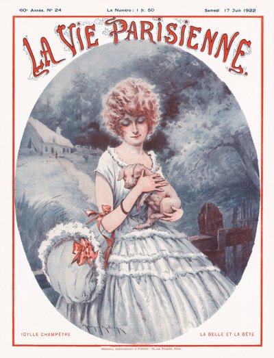 Copertina della rivista La Vie Parisienne, 1922 da Maurice Millière