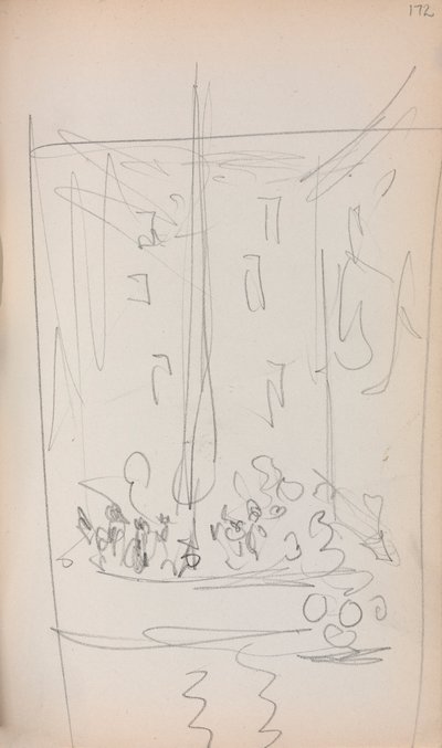 Quaderno degli schizzi italiano: Barca con figure (pagina 172) da Maurice Prendergast