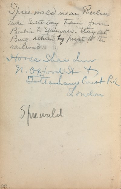 Quaderno degli schizzi italiani: Note (pagina 260) da Maurice Prendergast