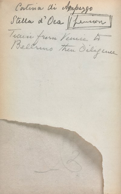 Quaderno degli schizzi italiani: Note (pagina 3) da Maurice Prendergast
