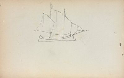 Sketchbook italiano: Barca a vela (pagina 224) da Maurice Prendergast