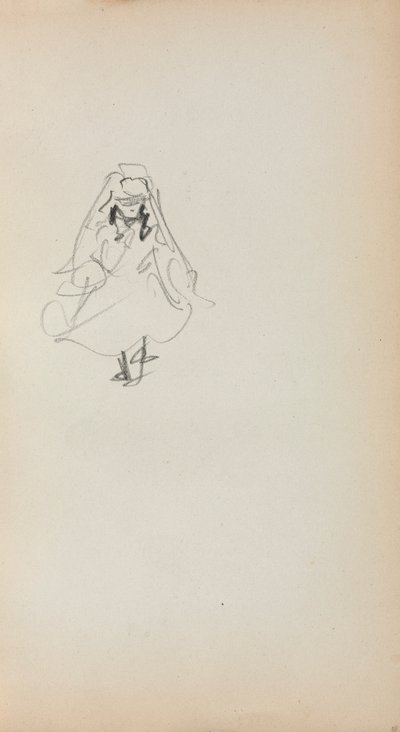 Sketchbook italiano: Ragazza in piedi (pagina 257) da Maurice Prendergast