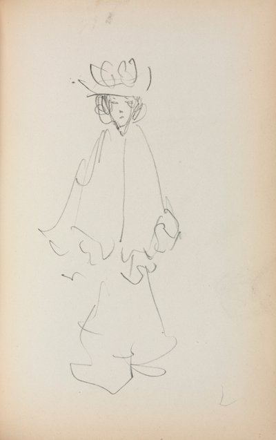 Quaderno degli schizzi italiano: Donna in piedi (pagina 147) da Maurice Prendergast