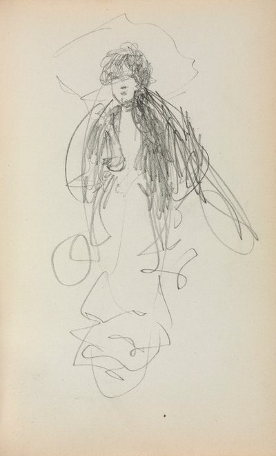 Quaderno degli schizzi italiano: Donna in piedi (pagina 219) da Maurice Prendergast