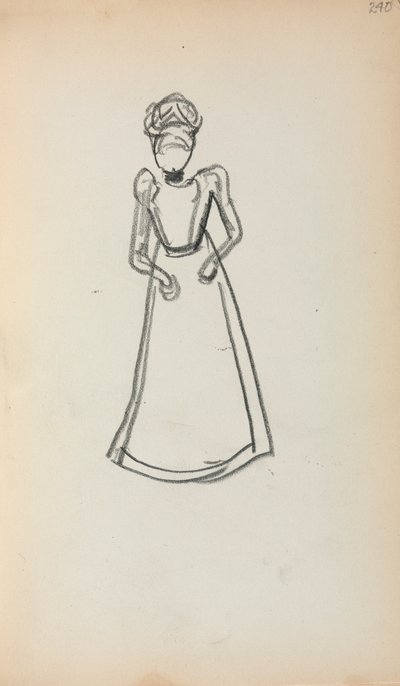 Quaderno degli schizzi italiano: Donna in piedi (pagina 240) da Maurice Prendergast