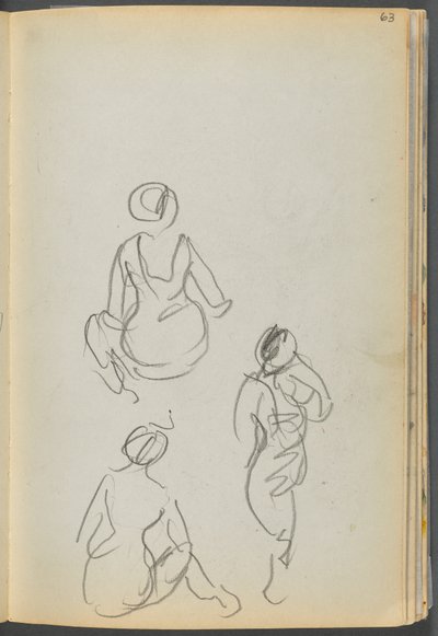 Libro di schizzi - Il Granite Shore Hotel, Rockport, pagina 063: Bagnanti da Maurice Prendergast