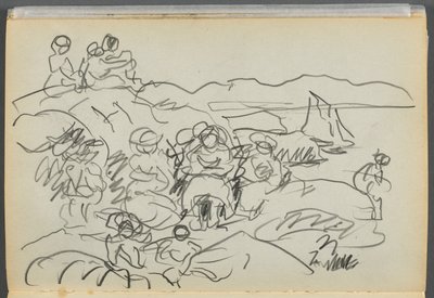 Libro di schizzi - Il Granite Shore Hotel, Rockport, pagina 096: Picnic da Maurice Prendergast