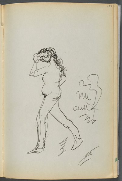 Libro di schizzi - Il Granite Shore Hotel, Rockport, pagina 133: Passeggiata nuda da Maurice Prendergast
