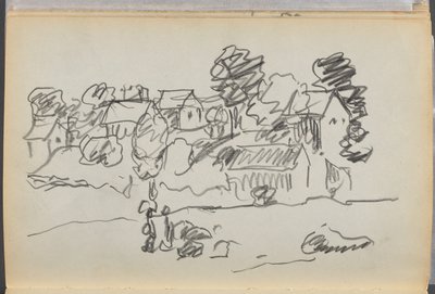 Libro di schizzi - Il Granite Shore Hotel, Rockport, pagina 168: Case da Maurice Prendergast