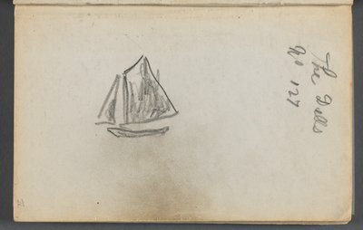 Sketchbook, The Dells, N° 127, pagina 001: Barca a vela "The Dells". da Maurice Prendergast
