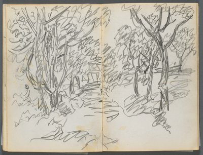 Taccuino di schizzi, The Dells, N° 127, pagina 064 e 65: Paesaggio da Maurice Prendergast