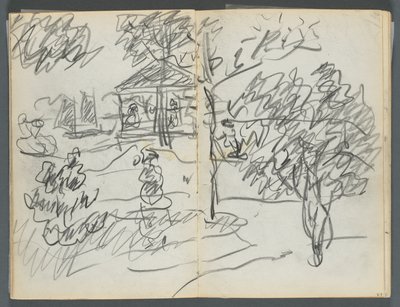 Sketchbook, The Dells, N° 127, pagina 066 e 67: Paesaggio da Maurice Prendergast