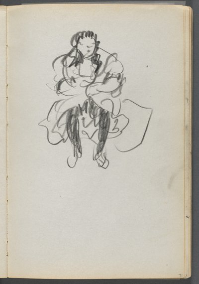 Sketchbook, The Dells, N° 127, pagina 071: Figura seduta da Maurice Prendergast