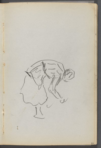 Sketchbook, The Dells, N° 127, pagina 089: Figura piegata da Maurice Prendergast