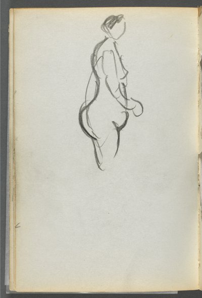 Sketchbook, The Dells, N° 127, pagina 092: Nudo di profilo da Maurice Prendergast