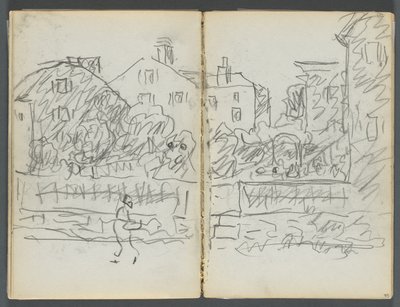 Taccuino degli schizzi, The Dells, N° 127, pagina 094 e 95: Via del Villaggio da Maurice Prendergast