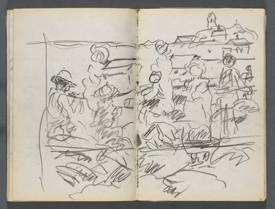 Sketchbook, The Dells, N° 127, pagina 098 e 99: Figure in un paesaggio da Maurice Prendergast