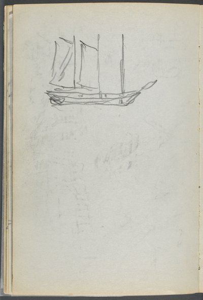 Sketchbook, The Dells, N° 127, pagina 106: Barca a vela da Maurice Prendergast