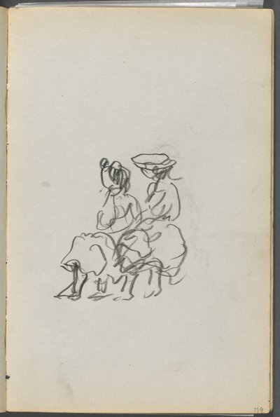 Sketchbook, The Dells, N° 127, pagina 119: Due figure sedute da Maurice Prendergast