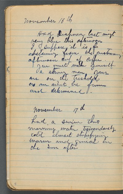 Quaderno degli schizzi, pagina 008: Note da Maurice Prendergast