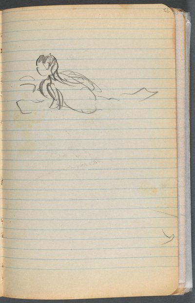 Quaderno degli schizzi, pagina 072: Figura di nuotatore da Maurice Prendergast