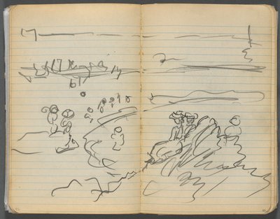 Taccuino degli schizzi, pagina 082 e 83: Vista sulla spiaggia da Maurice Prendergast