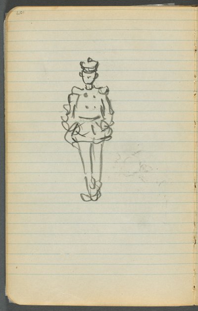Album di schizzi, pagina 107: Marinaio da Maurice Prendergast