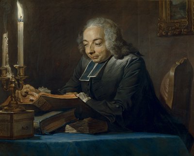 Abate Jean-Jacques Huber, 1742 da Maurice Quentin de La Tour