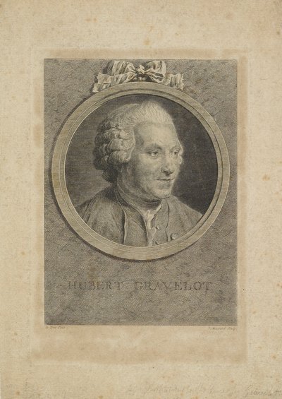 Hubert Gravelot, inciso da Jean Massard il Vecchio da Maurice Quentin de La Tour