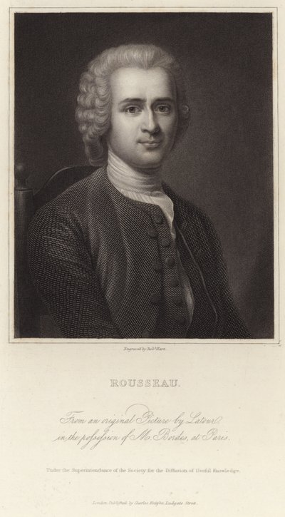 Ritratto di Jean-Jacques Rousseau da Maurice Quentin de La Tour