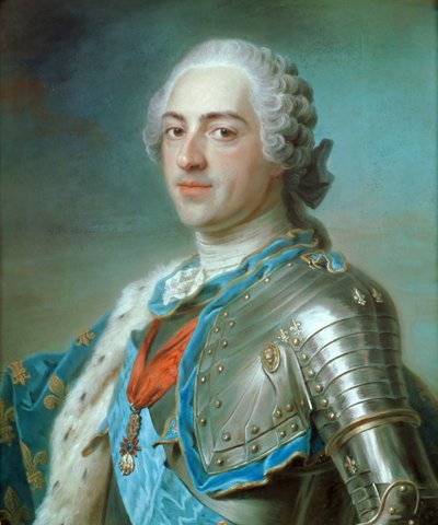 Ritratto del Re Luigi XV di Francia 1710-1774, ca 1748 da Maurice Quentin de La Tour