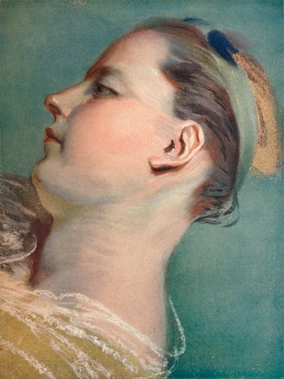 Tête Penchée, c1752 da Maurice Quentin de La Tour