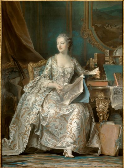 Ritratto di Jeanne Antoinette Poisson, Marchesa di Pompadour (nota come Madame de Pompadour) da Maurice Quentin de La Tour