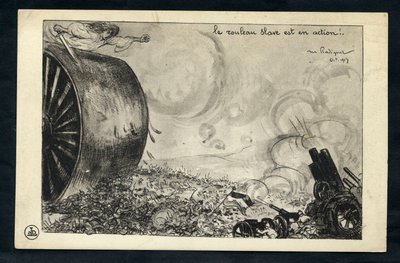 Cartolina satirica in bianco e nero da Maurice Radiguet