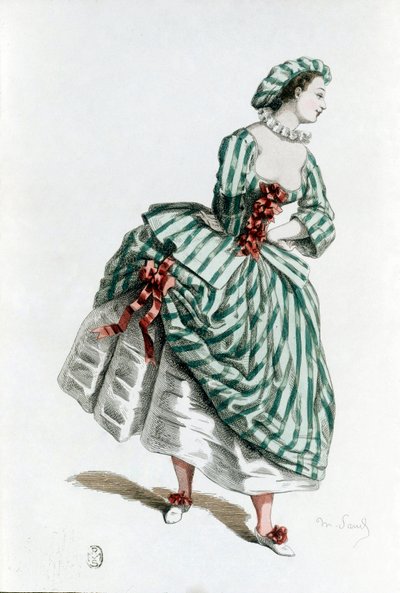 Costume e maschera di Colombina nel 1855 da Maurice Sand