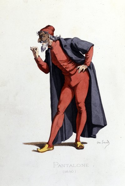 Costume e personaggio teatrale: Pantalone (in fr. Pantalone, dottore) tratto da 