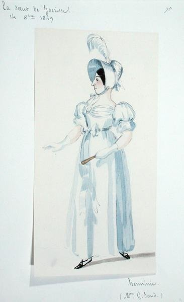 George Sand nel ruolo di Herminie nella commedia 