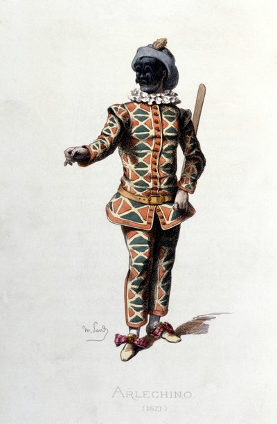 Arlecchino nel 1671. Maurice Sand 