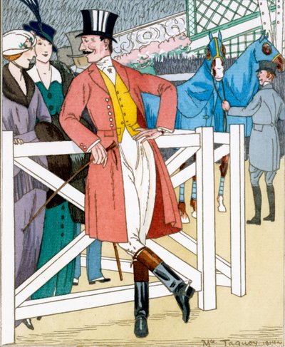 "Gazette du Bon Ton": No. 4, Les Propos Desobligeants, tenuta per il Concours Hippique da Maurice Taquoy