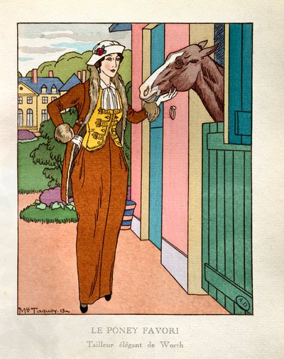 Il pony preferito. Moda parigina: Sarto elegante di Charles Frederic Worth (1825-1895) da Maurice Taquoy