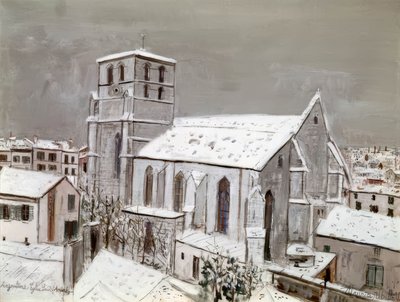 Chiesa di Saint-André, Angoulême, sotto la neve da Maurice Utrillo