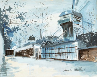 La Moulin de la Galette, Parigi da Maurice Utrillo