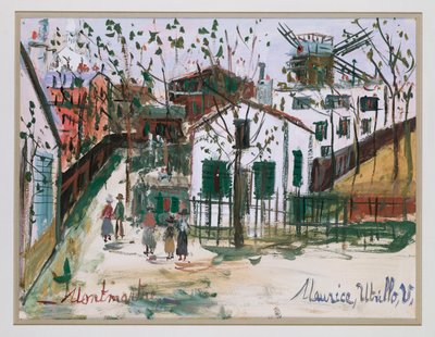 Montmartre (guazzo su carta) da Maurice Utrillo