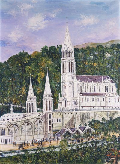 Cattedrale di Notre Dame a Lourdes; Basilica di Notre-Dame-De-Lourdes da Maurice Utrillo