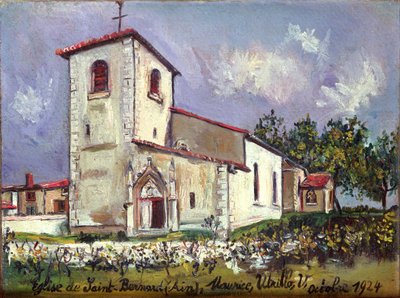 La chiesa di San Bernardo, Ain, in estate da Maurice Utrillo