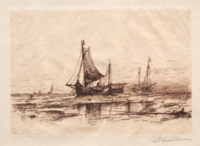 Barche da Pesca sulla Spiaggia di Scheveningen da Maurits Frederik Hendrik De Haas