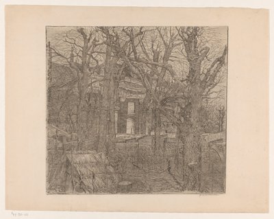 Bomen rond een huis da Maurits van der Valk (signed by artist)
