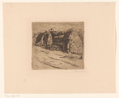 Case lungo una strada da Maurits van der Valk (signed by artist)