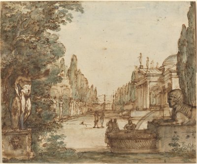 Capriccio con una villa palladiana da Mauro Antonio Tesi