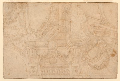 Disegno, soffitto dipinto, metà del XVIII secolo da Mauro Antonio Tesi